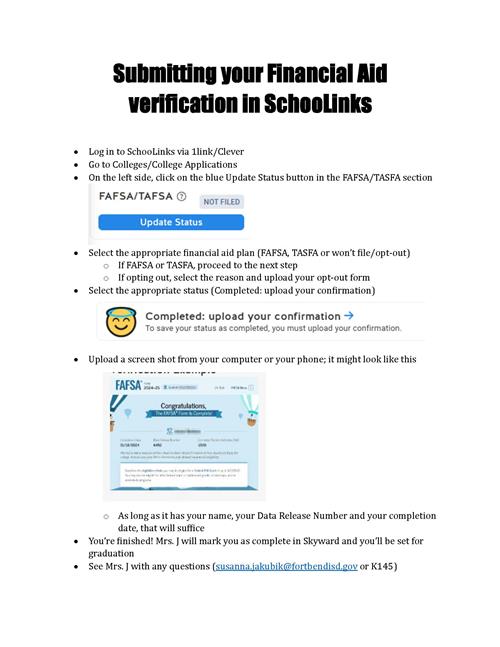 Financial Aid Verification